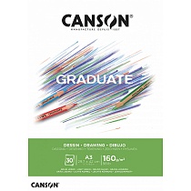 Альбом для масла и акрила Canson Graduate, мелкое зерно, склеенный, 160 гр/м2, 30 листов