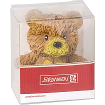 Ластик Brunnen Медвежонок, 5 х 5.5 см, коричневый, пластиковая упаковка