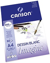 Альбом для графики Canson Imagine, мелкое зерно, склеенный, 200 гр/м2, 50 листов