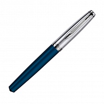 Ручка-роллер Waterman Embleme Blue CT, толщина линии F, нержавеющая сталь