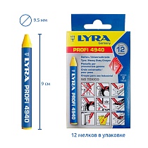 Мелок для шин и резины Lyra, маркировочный, 95 х 9.5 мм