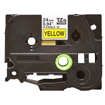 Картридж brother tze-fx651 с гибкой лентой 24 мм х 8 м, черный шрифт