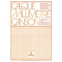 Калька миллиметровая Canson, 70 гр/м2, А3, 50 листов, оранжевый