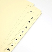 Разделитель листов А4 картонный цифровой Quantus, 1-20, 190 г, 20 листов
