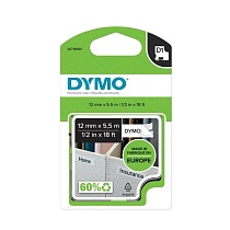 Картридж c полиэстровой лентой D1 для принтеров Dymo Label Manager, черный шрифт, 5.5 м x 12 мм