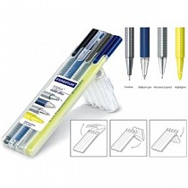 Набор Staedtler Triplus, ручки одноразовые 2 штуки, карандаш, маркер