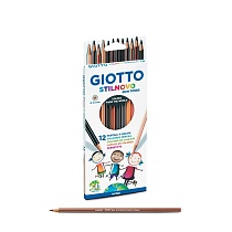 Набор карандашей цветных Giotto Stilnovo Skintones, деревянные, оттенки кожи, 12 цветов