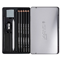 Набор художественных карандашей и угля для графики Lyra Rembrandt Charcoal Set, 12 предмето