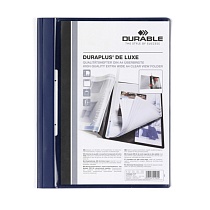 Папка-скоросшиватель для документов Durable Duraplus De Luxe, прозрачный верхний лист, А4+, ПВХ