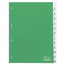 Разделитель Durable, с титульным листом, с вставными табуляторами на 12 разделов, А4